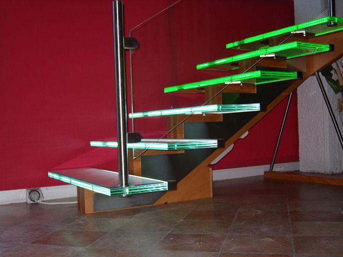 Escaliers en verre